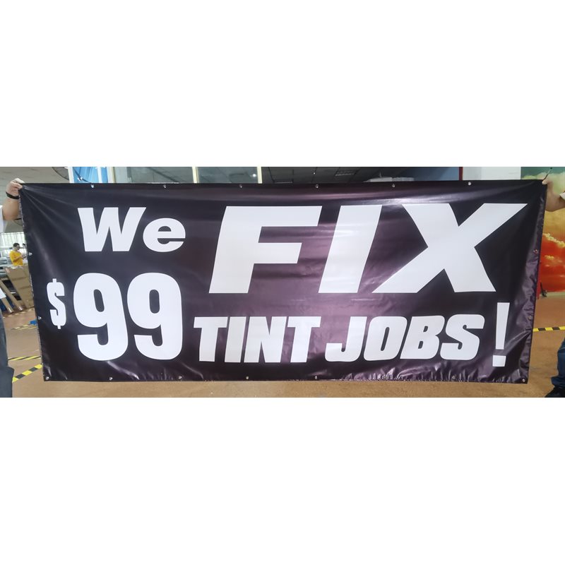 4' X 10' Banner "We Fix $99 Tint Jobs"