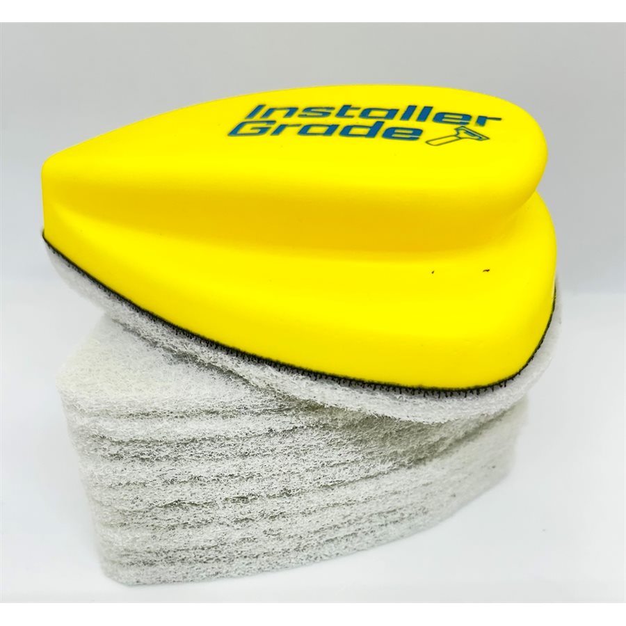 INSTALLER GRADE - YELLOW SCRUBBER WITH 10-PACK OF PADS