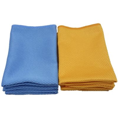 13.75" X 13.75" FISH SCALE 270GSM WOVEN MICROFIBER TOWELS - 20 PACK