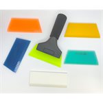 SIX (6) SQUEEGEE'S WITH PRO SERIES HANDLE!