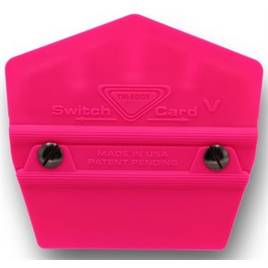 TRI-EDGE SWITCH-CARD 3 / V FLUORESCENT PINK WITH BUFFER