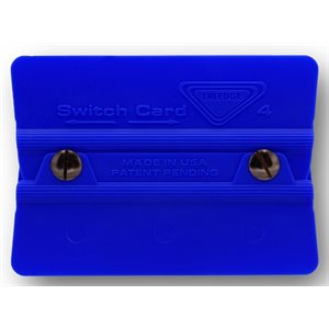 TRI-EDGE SWITCH-CARD 4 / 4 ROYAL BLUE WITH BUFFER