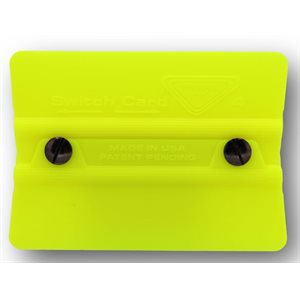 TRI-EDGE SWITCH-CARD 4 / 4 FLUORESCENT YELLOW WITH BUFFER